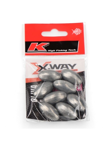 Peso de pesca forma oliva 5 g, bolsa 11 uds