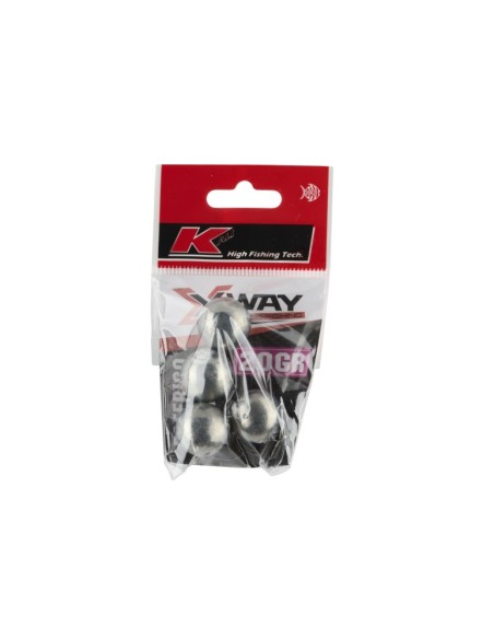 Peso de pesca forma esférica 15 g, bolsa de 8 uds