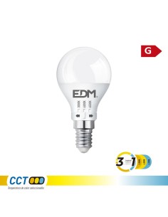 Bombilla esférica led p45 e14, 6 w, 500 lm, 3cct, ø45 x 87 mm