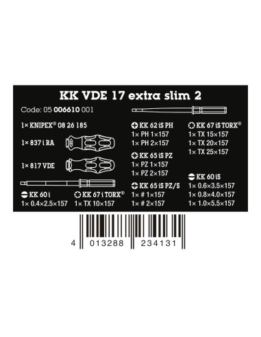 Destornilladores vde, extra slim 2, juego 17...