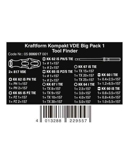 Destornilladores vde, kraftform kompakt big pack 1, juego 26 piezas