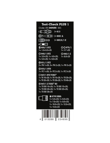 Juego herramientas chek plus 1, 39 piezas