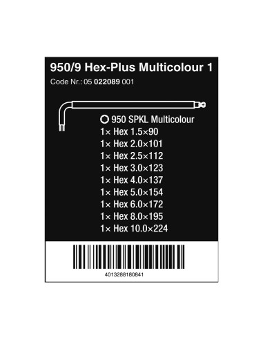 Llaves hexagonales acodadas métricas...