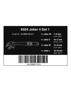 Llaves boca ajustable joker 6004, juego 4 piezas 2
