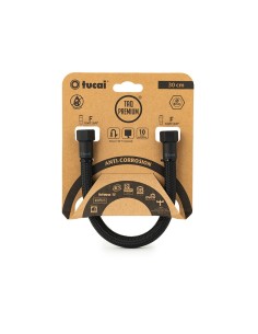 Latiguillo flexible negro 30 cm h - h 3/8 pulg 2