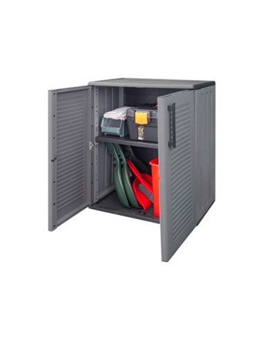 Armario bajo de polipropileno, gris oscuro, 68...