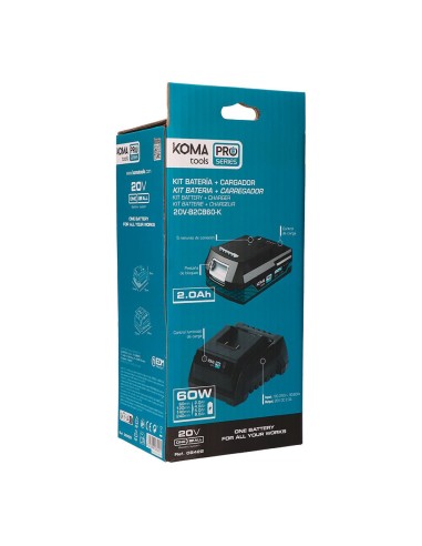 Pack batería li-ion 20 v 2.0 ah (08770) +...