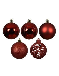 Bolas decoración árbol navidad ø6 cm, rojo, caja 35 uds 2