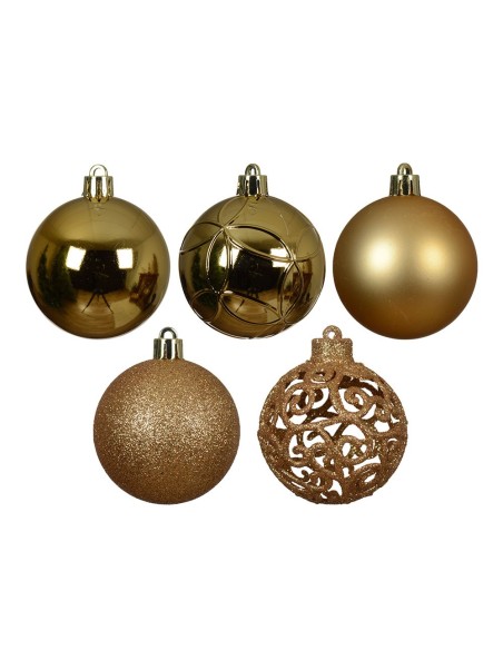 Bolas decoración árbol navidad ø6 cm, dorado, caja 35 uds
