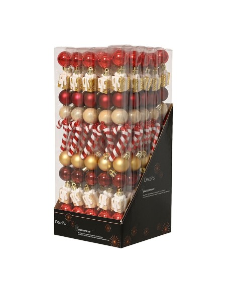 Adornos decoración árbol navidad, modelos variados, tubo 10 uds