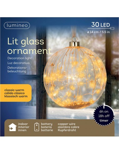 Bola micro led luz cálida, uso interior, a...