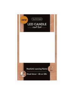 Vela de cera led, con parte superior curva, color crema ø7,5 x 10,5 cm 2