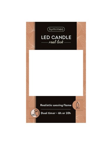 Vela de cera led, con parte superior curva,...