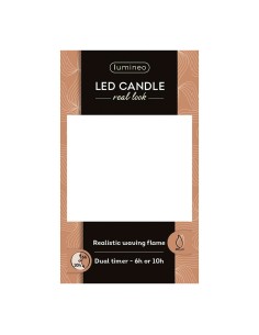 Vela de cera led, con parte superior curva, color dorado ø7,5 x 10,5 cm 2