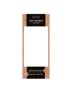 Vela de cera led, con parte superior curva, color dorado ø7,5 x 17 cm 2