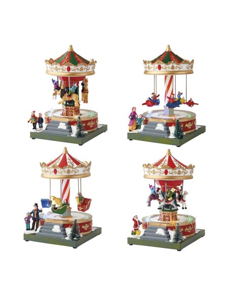 Carrusel decorativo con led multicolor y movimiento, modelos variados