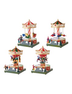 Carrusel decorativo con led multicolor y movimiento, modelos variados 2