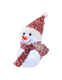 Muñeco de nieve con microled, uso interior, modelo variados, ø6 x 16 cm 2