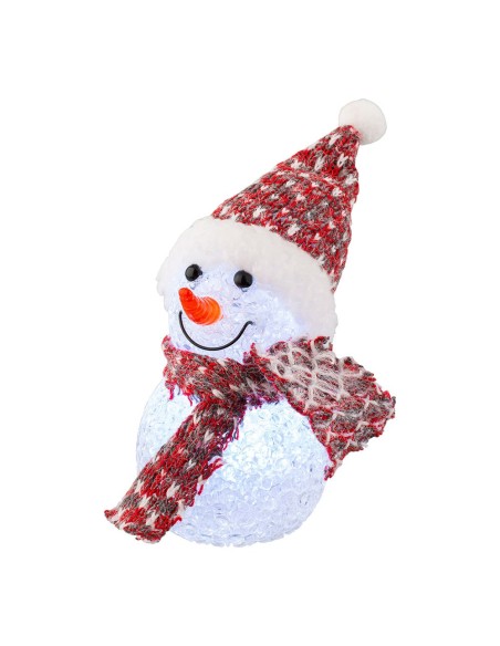 Muñeco de nieve con microled, uso interior, modelo variados, ø6 x 16 cm