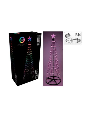 Árbol de navidad 550 led rgb negro exterior 300 cm