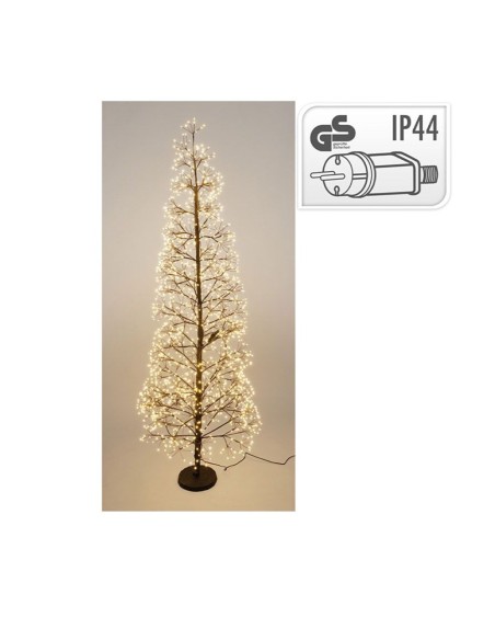 Árbol de navidad 1600 led luz blanco cálido 1,5 m