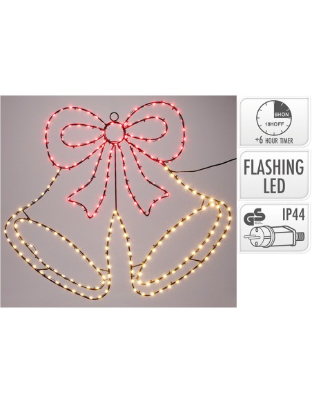 Figura led campana de navidad 60 cm