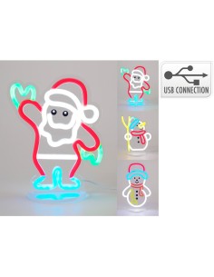 Figura neón con motivos navideños modelos variados