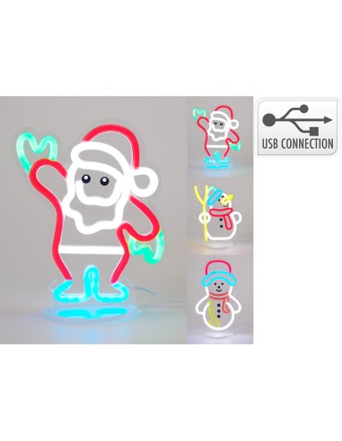 Figura neón con motivos navideños modelos variados