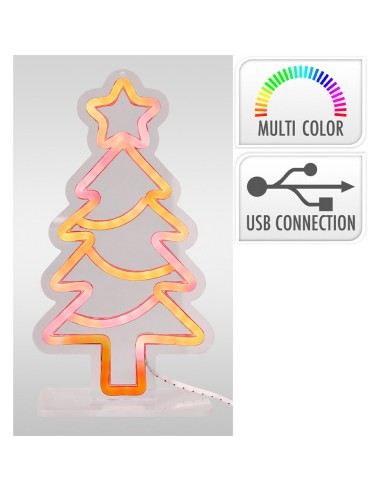 Figura neón decoración navidad