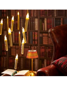 Velas led efecto llama mágica para uso interior, 10 uds + barita 2