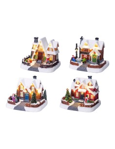Casita navideña led con luz fija, modelos variados