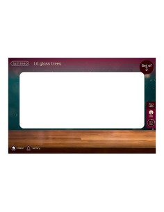 Árbol de vidrio con micro led, luz fija cálida, uso interior, modelos variados, 3 uds 2