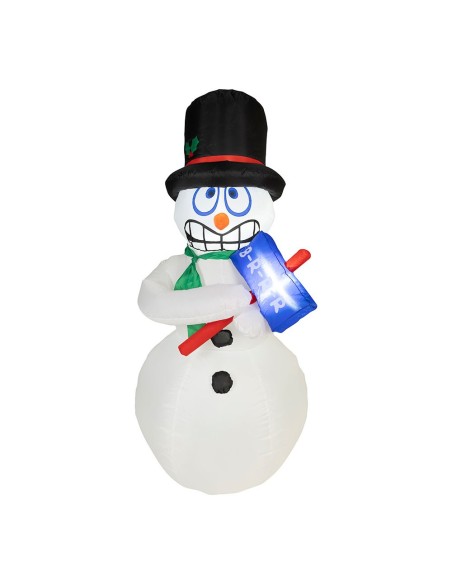 Muñeco de nieve hinchable con led para exterior 80 x 70 x 175 cm