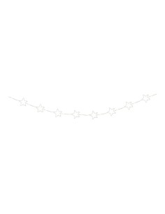 Guirnalda led exterior con estrellas, luz cálida, parpadeante, 150 leds, cable plateado, 2,15 m