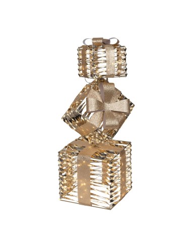 Luz led decorativa exterior con forma de cajas regalo