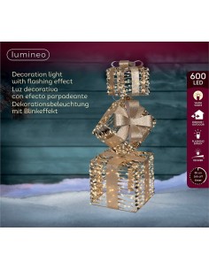 Luz led decorativa exterior con forma de cajas regalo 2