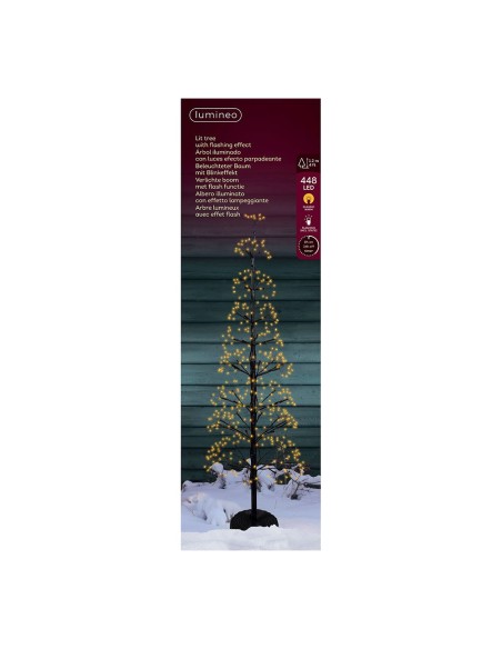Árbol micro led con función fija y parpadeante para uso exterior 1,2 m