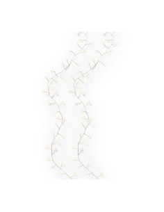 Guirnalda led exterior, blanca cálida y multicolor, parpadeante, cable plateado, 450 cm 2