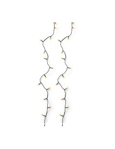 Guirnalda multifunción, uso exterior, basic, cálida clásica, cable negro, 120 leds, 9 m