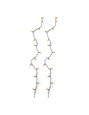 Guirnalda multifunción, uso exterior, basic, cálida clásica, cable negro, 180 leds, 13,5 m