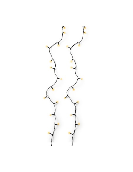 Guirnalda multifunción, uso exterior, basic, cálida clásica, cable negro, 180 leds, 13,5 m