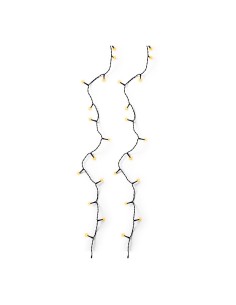 Guirnalda multifunción, uso exterior, basic, cálida clásica, cable negro, 360 leds, 27 m