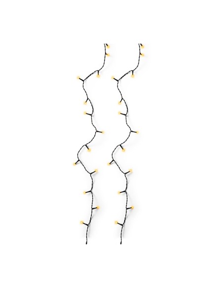Guirnalda multifunción, uso exterior, basic, cálida clásica, cable negro, 360 leds, 27 m