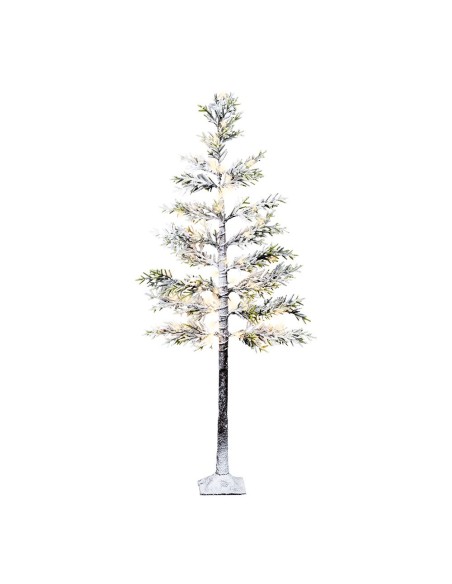 Árbol nevado led con función fija y parpadeante para uso exterior, 72 leds, ø60 x 1,5 m