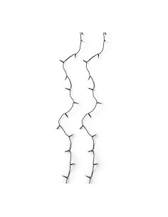Guirnalda multifunción, uso exterior, basic, blanco cálido, cable negro, 120 leds, 9 m