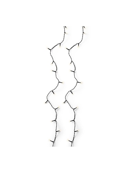 Guirnalda multifunción, uso exterior, basic, blanco cálido, cable negro, 360 leds, 27 m