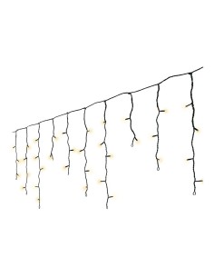 Cortina multifunción, exterior, con carámbanos, blanco cálido, cable negro, 5 m 2