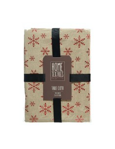 Mantel de poliéster con motivos navideños en rojo, modelos variados, 140 x 180 cm