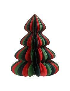 Árbol de papel dorado con purpurina ø30 x 40 cm