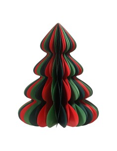 Árbol de papel dorado con purpurina ø48 x 60 cm